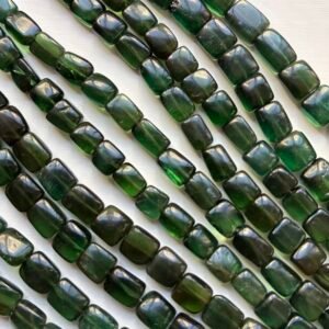 Apatite Smooth Cuboid, Natural Teal Green, 5-8mm, 42cm