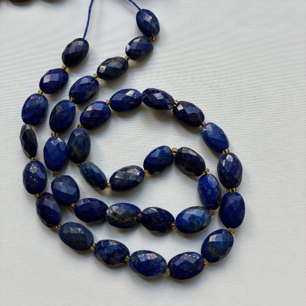 Lapis Lazuli Faceted Ovals, 11*8*5mm , 40Cm