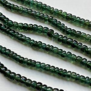 Apatite Smooth Rondlles, Natural Teal Green, 5*3.5mm, 44cm