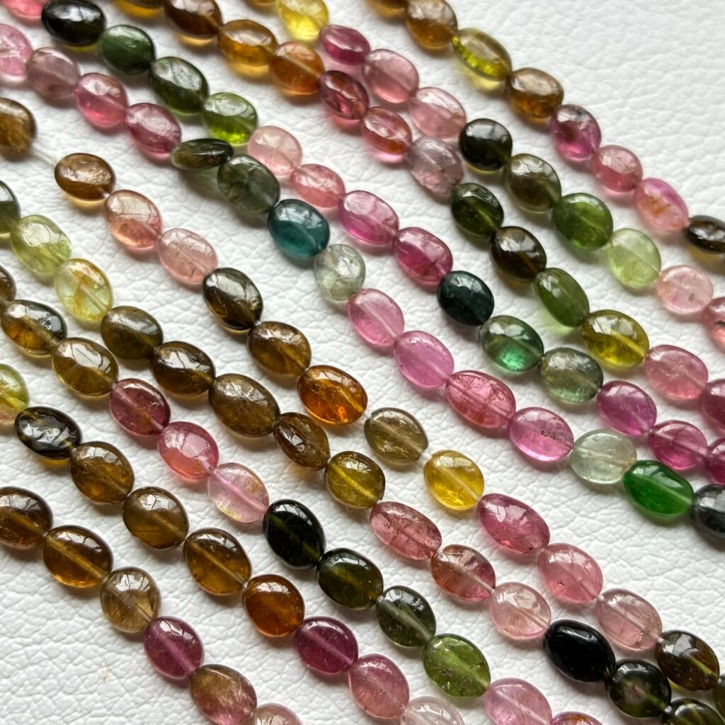 Tourmaline, Smooth Ovals, 37 cm, 6.3* 4.8*3 mm