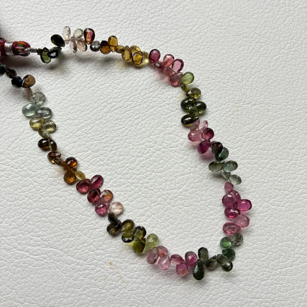 Tourmaline, Faceted Pears, 24 cm, 5.3*3.5*2.4 mm
