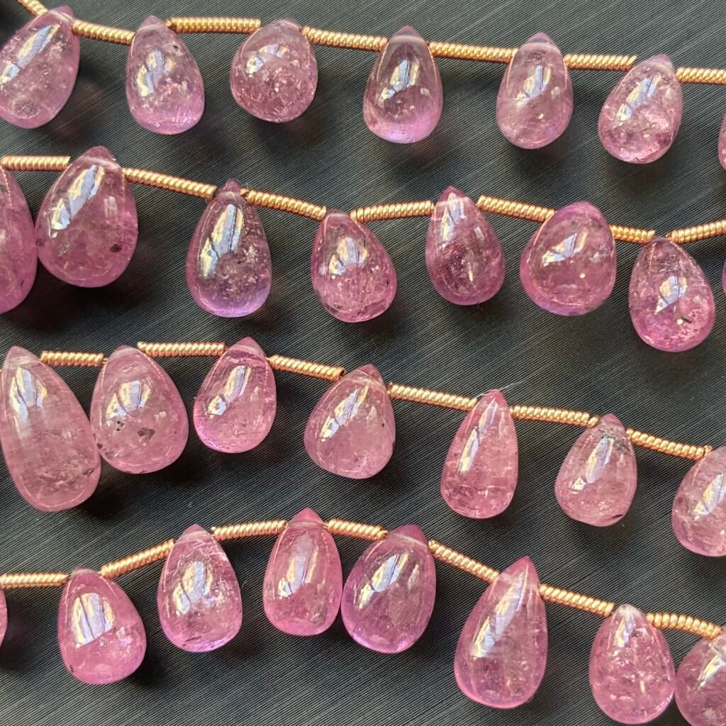 Glass fill Natural Ruby , 10*6mm, 25pc, 25cm