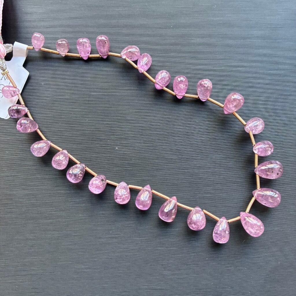Glass fill Natural Ruby , 10*6mm, 25pc, 25cm