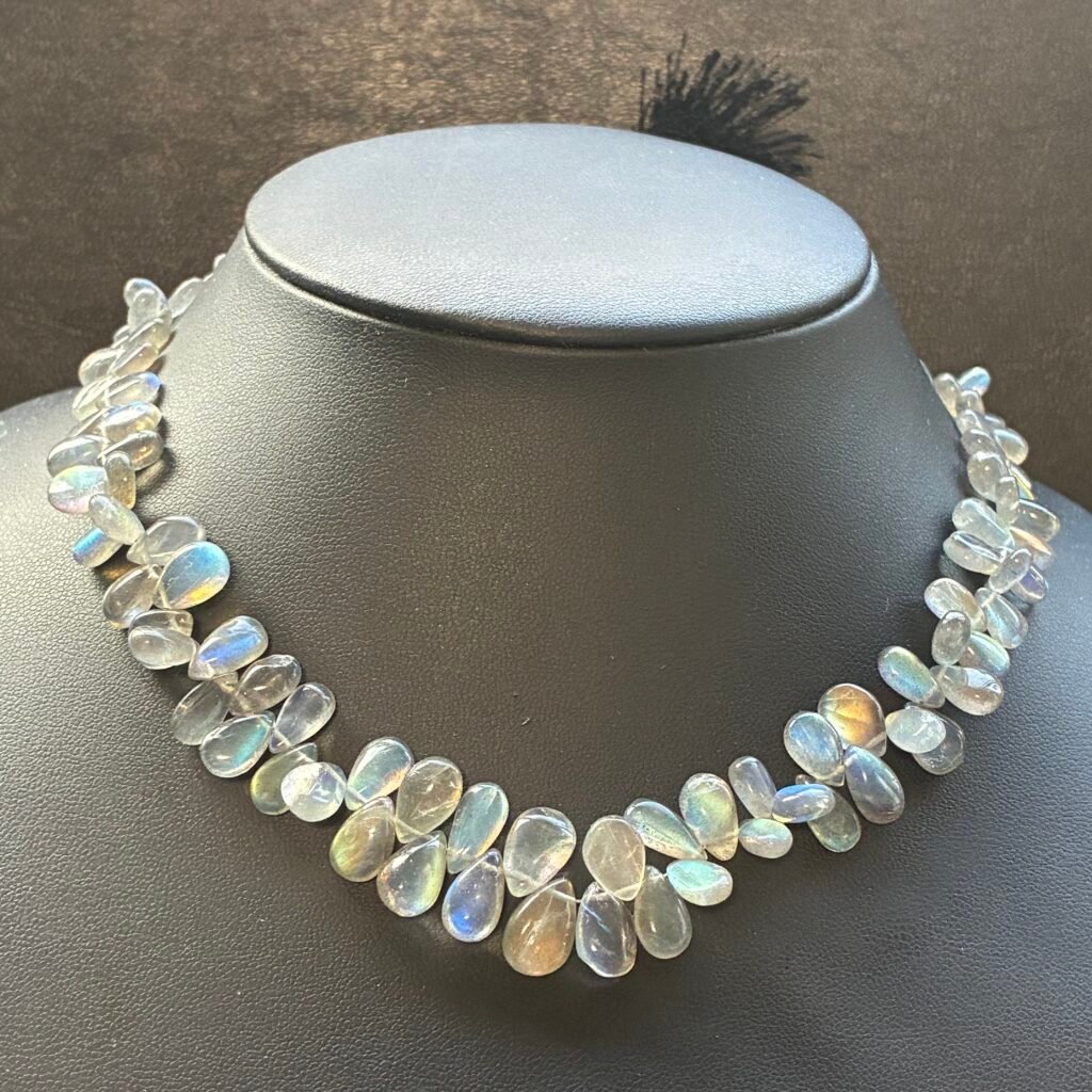 Labradorite ,Smooth Pear, 11*7.61*4mm, 40cm
