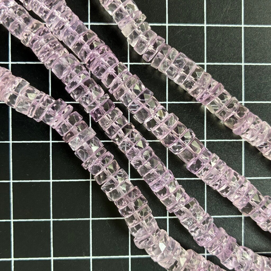 Pink Amethyst Heishi, 42cm , 6*3mm