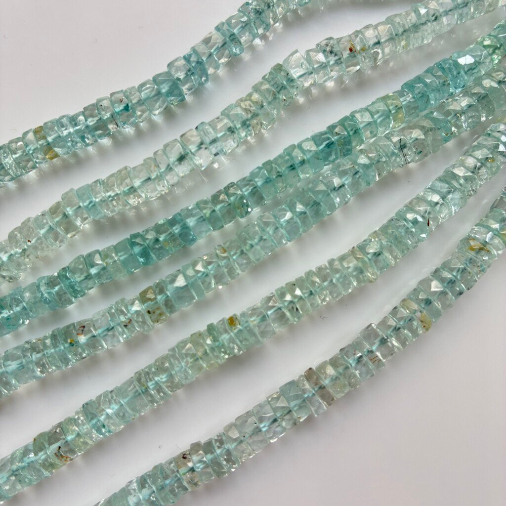 Blue Topaz Heishi, 42cm , 6*5.5mm