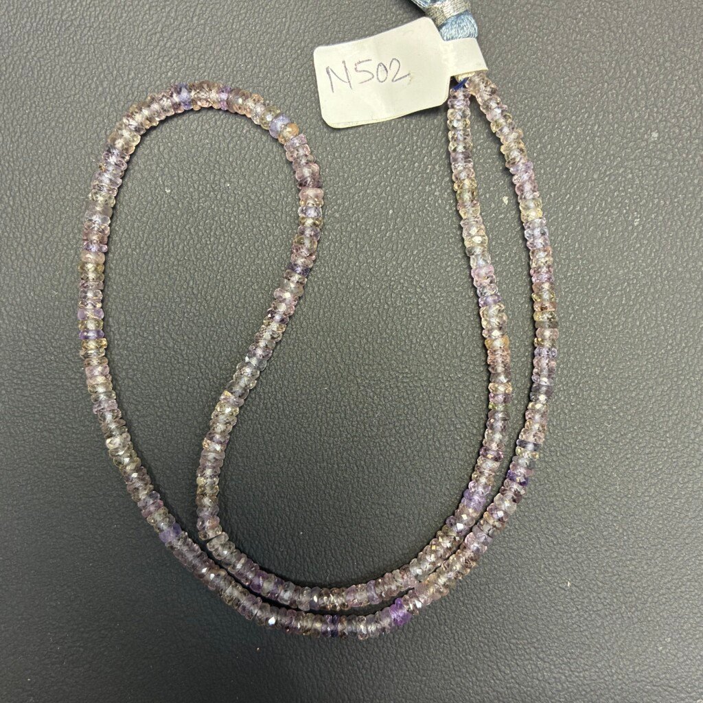 Natural Sapphires Faceted Rondel, 40cm, 3.5 -4 mm, no color added