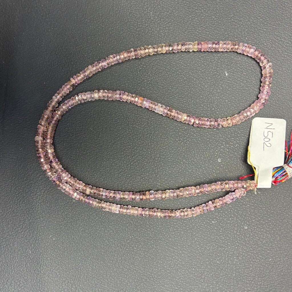 Natural Sapphires Faceted Rondel, 40cm, 3.5 -4 mm, no color added