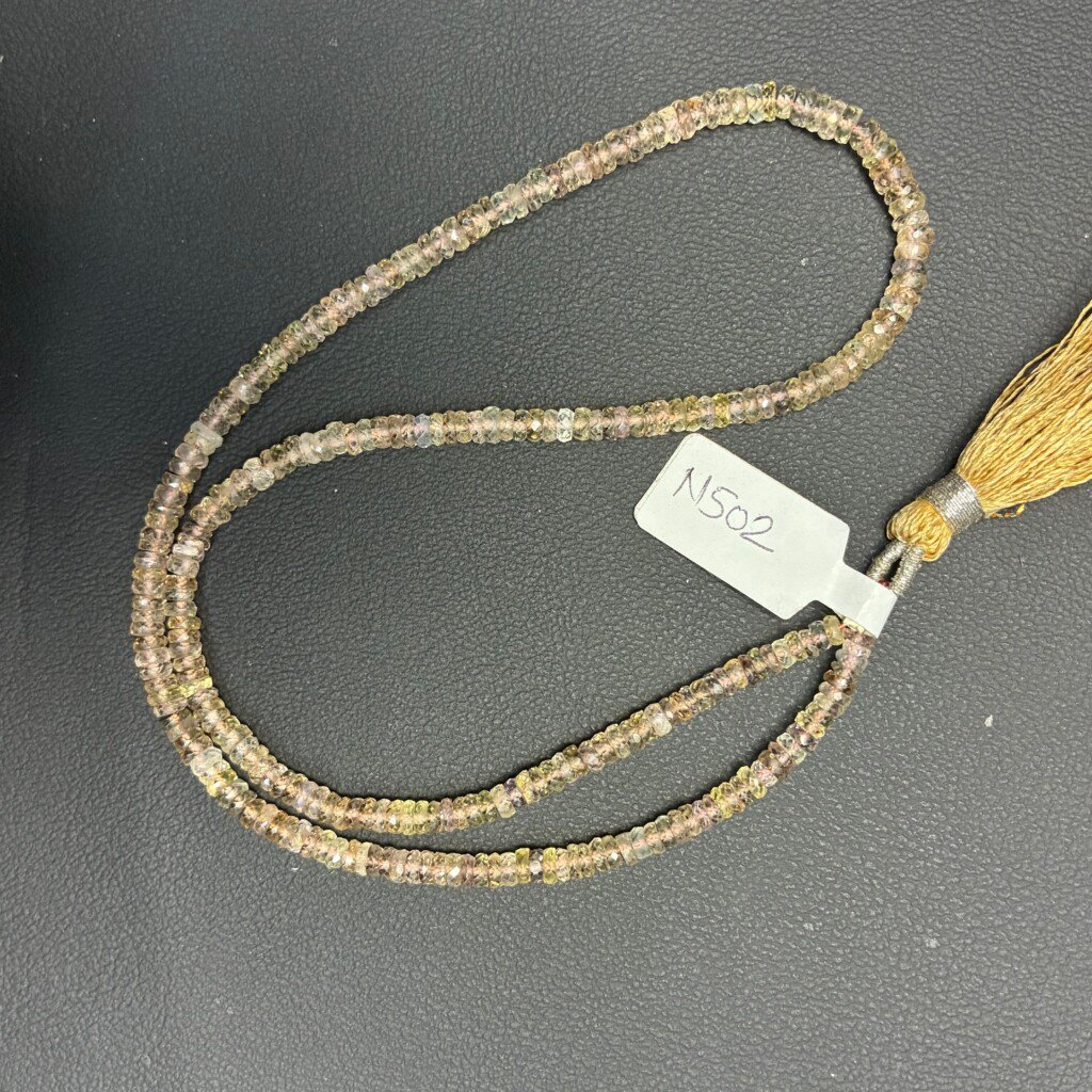 Natural Sapphires Faceted Rondel, 40cm, 3.5 -4 mm, no color added