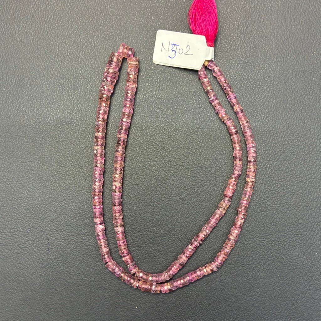 Natural Sapphires Faceted Rondel, 40cm, 3.5 -4 mm, no color added