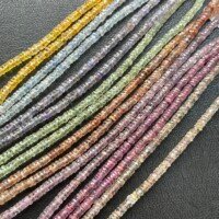 Natural Sapphires Faceted Rondel, 40cm, 3.5 -4 mm, no color added