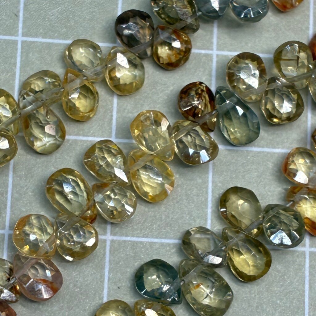 Zircon Faceted Pears, Natural, 20Cm , 5*4mm