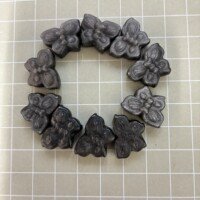 Natural Silver Obsidian Butterfly Beads, 19*13.5*6mm
