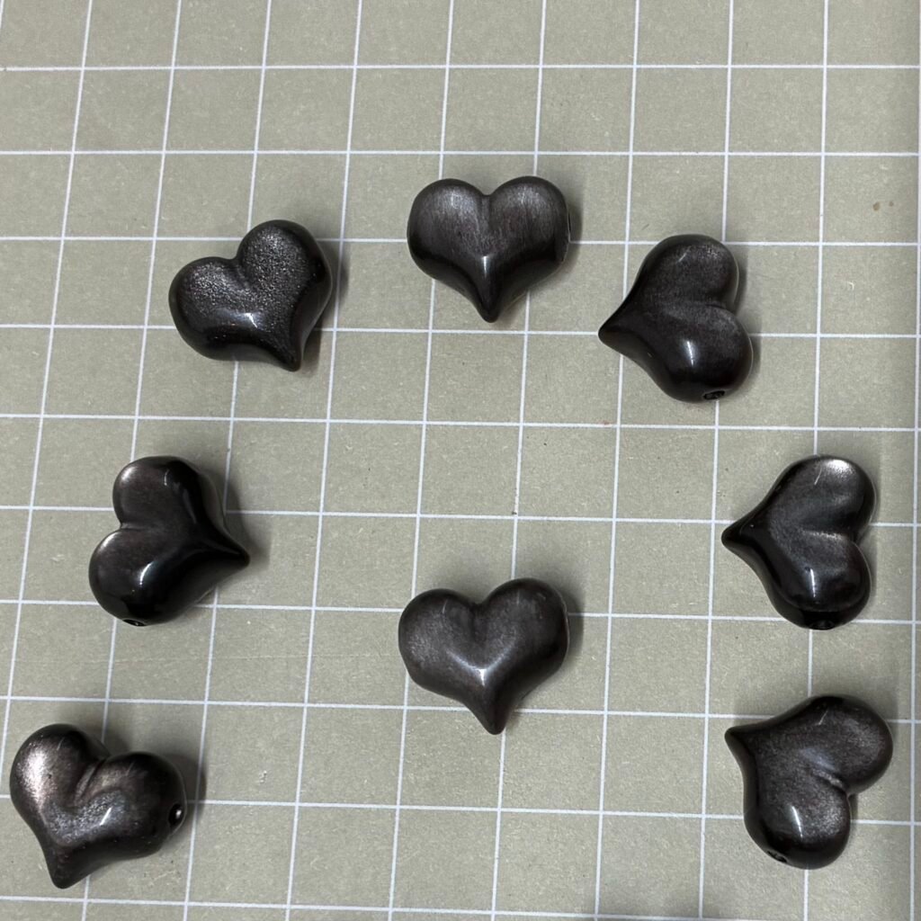 Natural Silver Obsidian Heart, 15*16*10mm