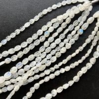 Rainbow Moonstone,46cm, 19.4*7.2-5.9*5.2mm