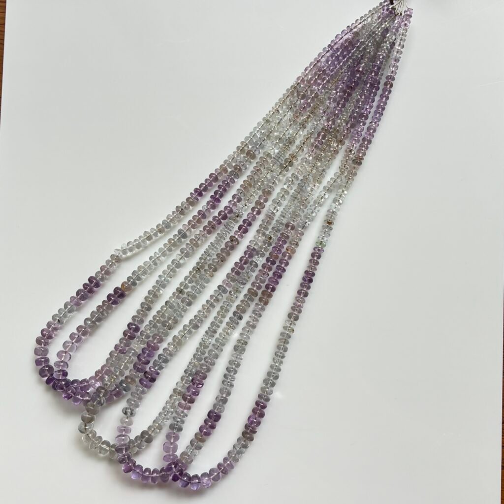 Fluorite Purple Rondel, L, Shaded