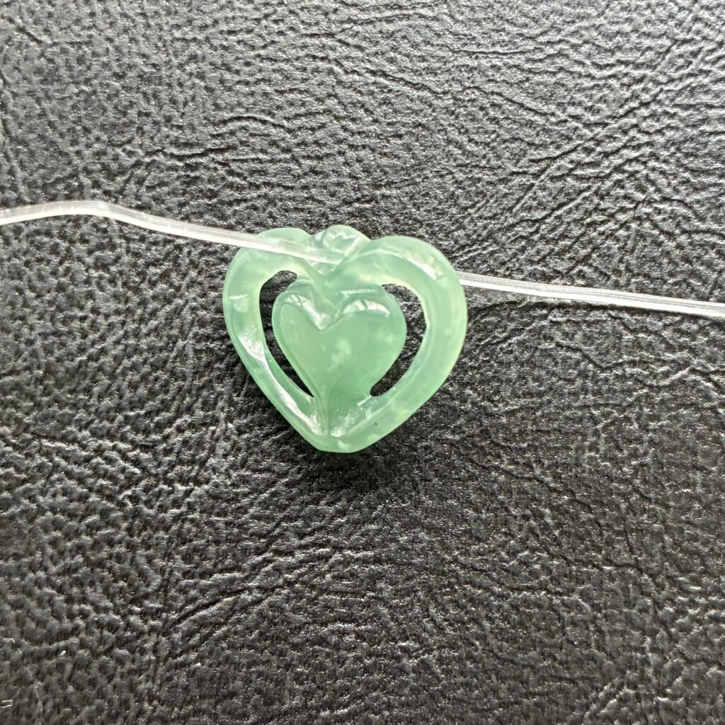 Natural Guatemala Jadeite Heart, 15-20mm,