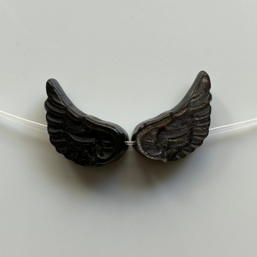 Natural Silver Obsidian Wings, 19*10*8mm