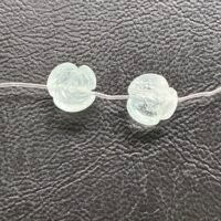 Natural Aquamarine Rose Beads, 10mm