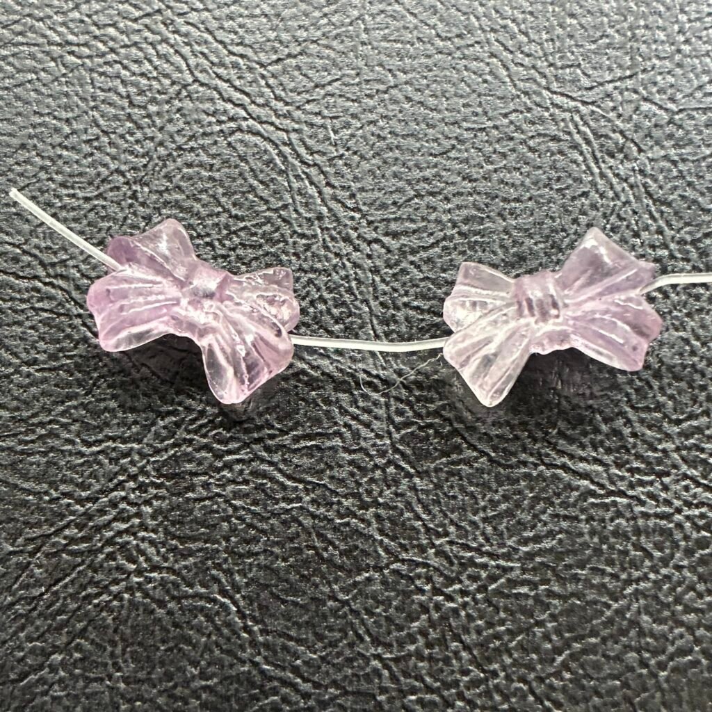 Natural Amethyst Bowknot, 16*12mm