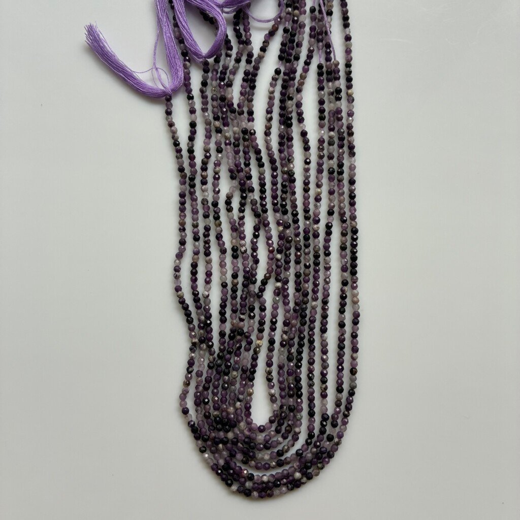 Charoite Micro Faceted Beads, Natural