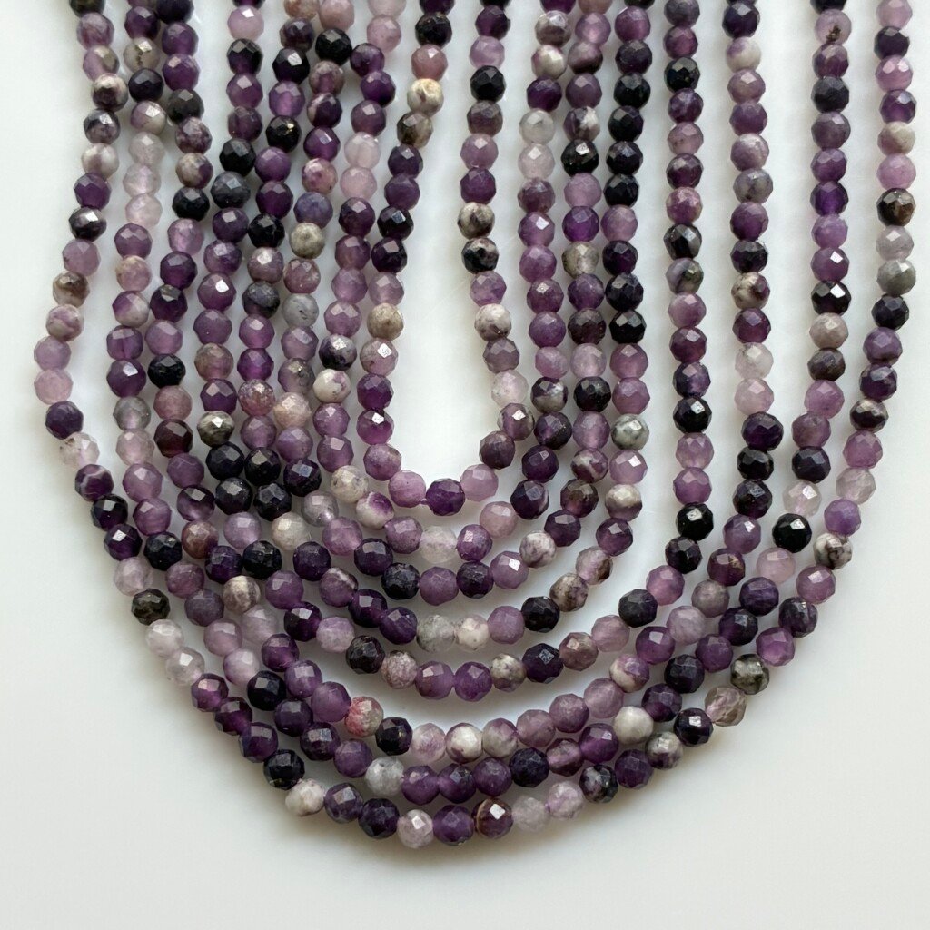 Charoite Micro Faceted Beads, Natural