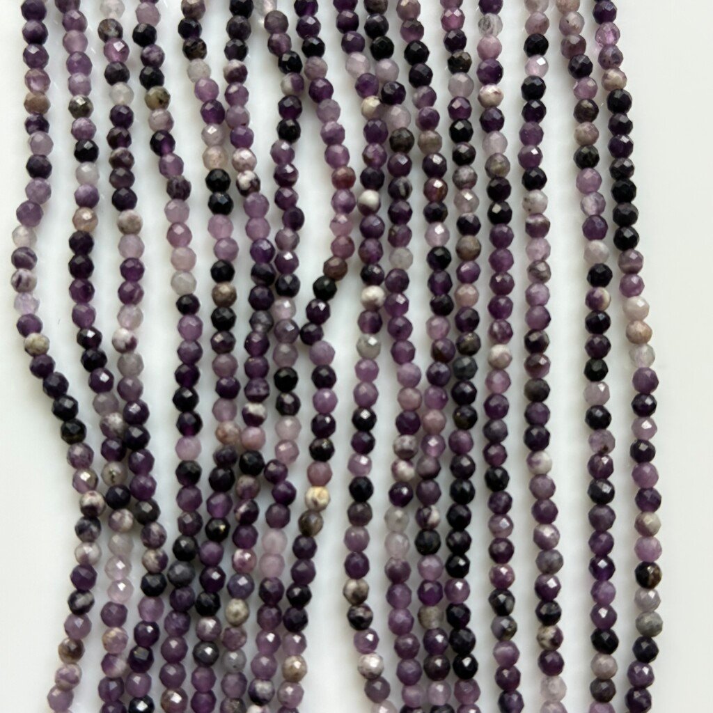 Charoite Micro Faceted Beads, Natural