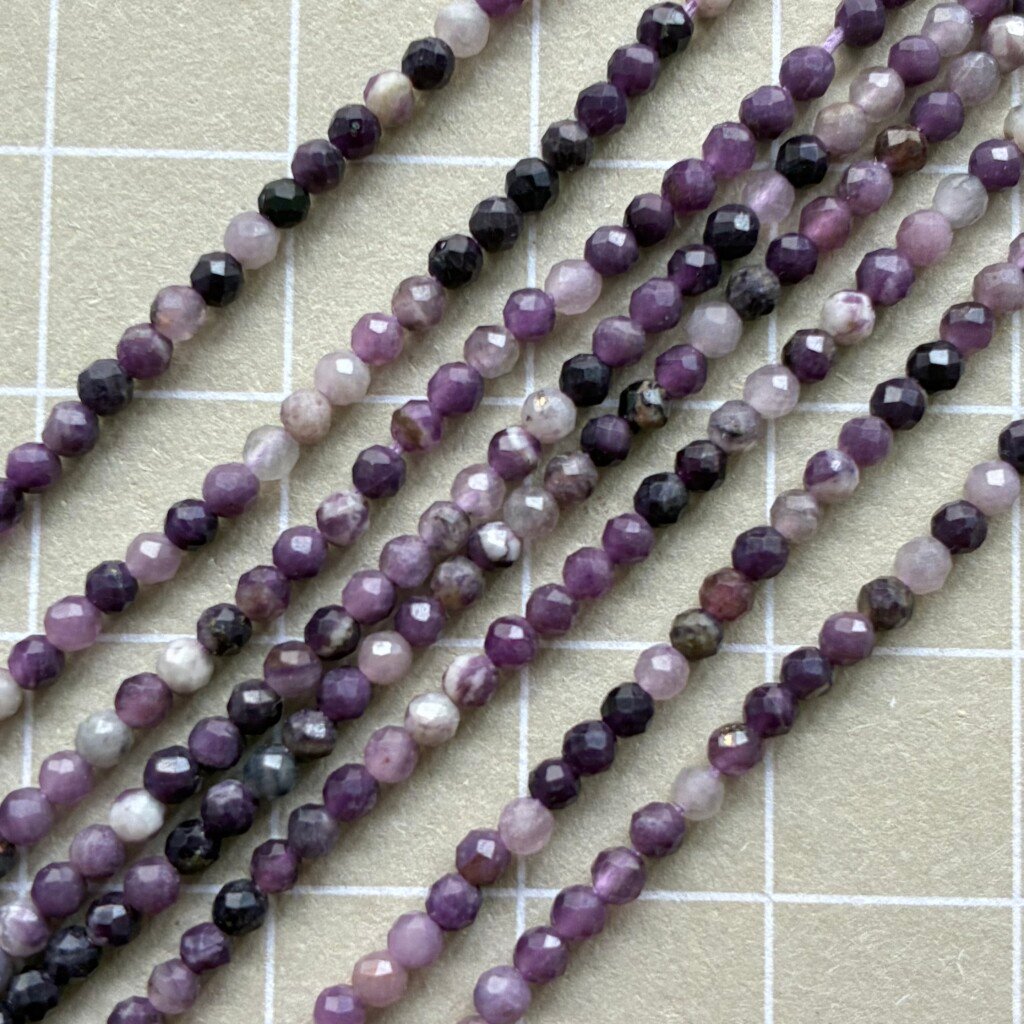 Charoite Micro Faceted Beads, Natural