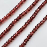 Garnet Rondel Faceted, 45cm, 2mm