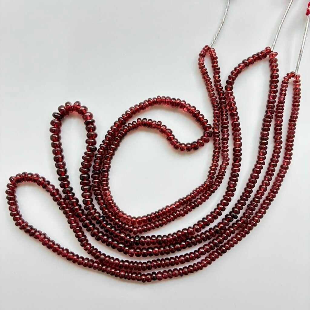 Garnet Rondell, 40Cm , 4*3mm