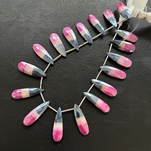 Moosntone, Pink Grey, Pear,18pcs , 26*8-23*7mm