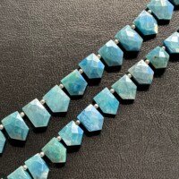 Moonstone, Sky Blue, 17pcs,25*11mm