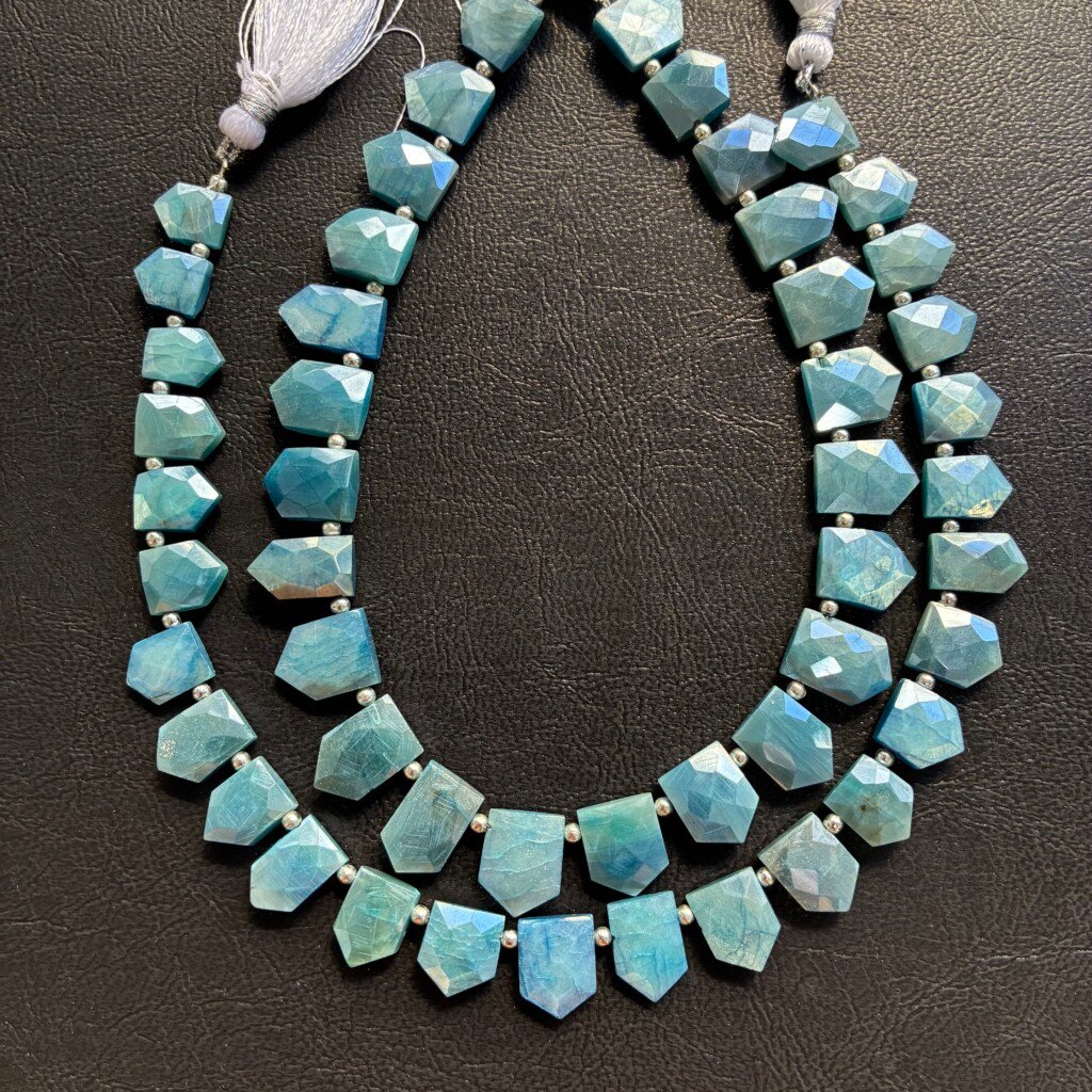 Moonstone, Sky Blue, 17pcs,25*11mm