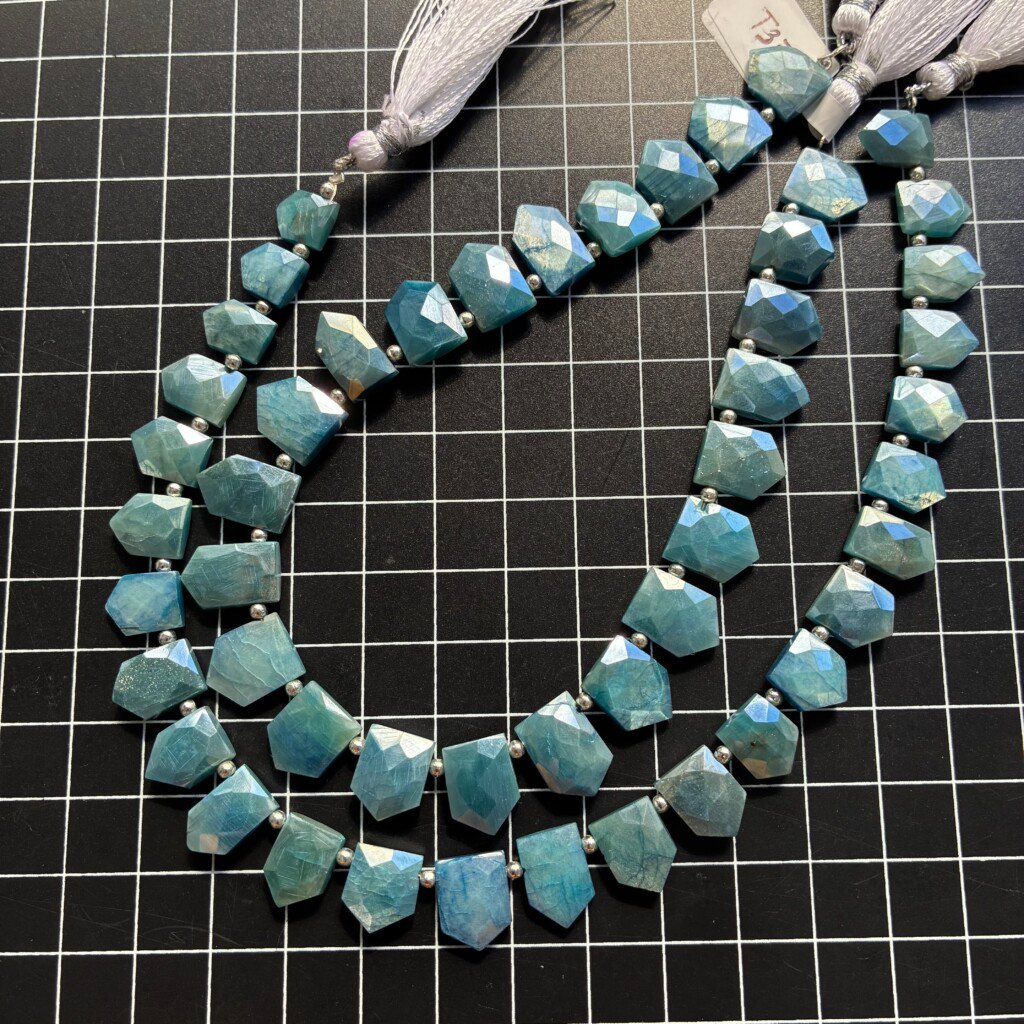Moonstone, Sky Blue, 17pcs,25*11mm