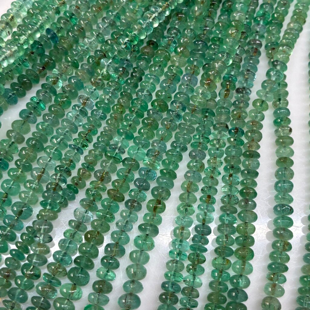 Natural Zambian Emerald Smooth Beads