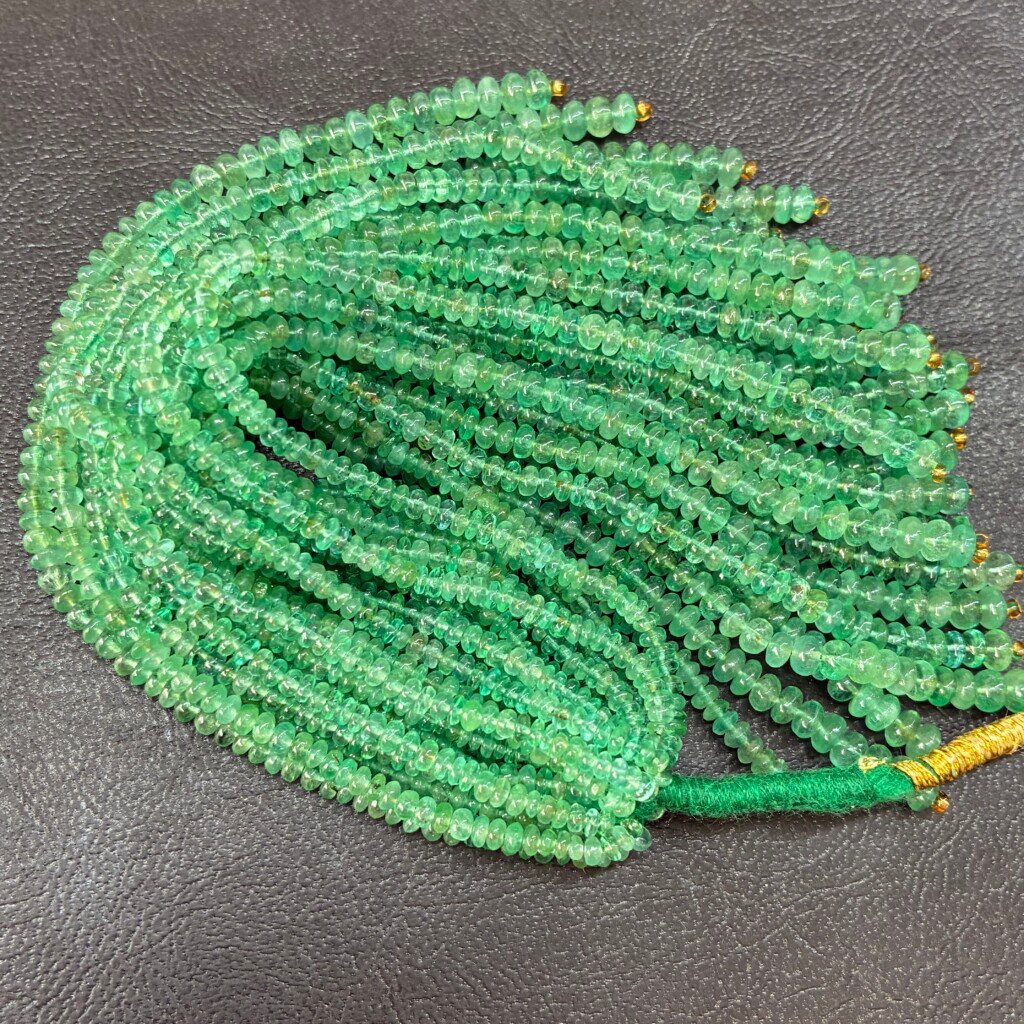 Natural Zambian Emerald Smooth Beads