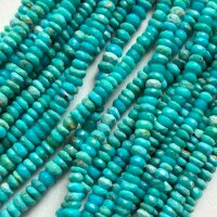 Blue Natural Sleeping Beauty Turquoise Beads 3-4mm Indian Blue, 32cm