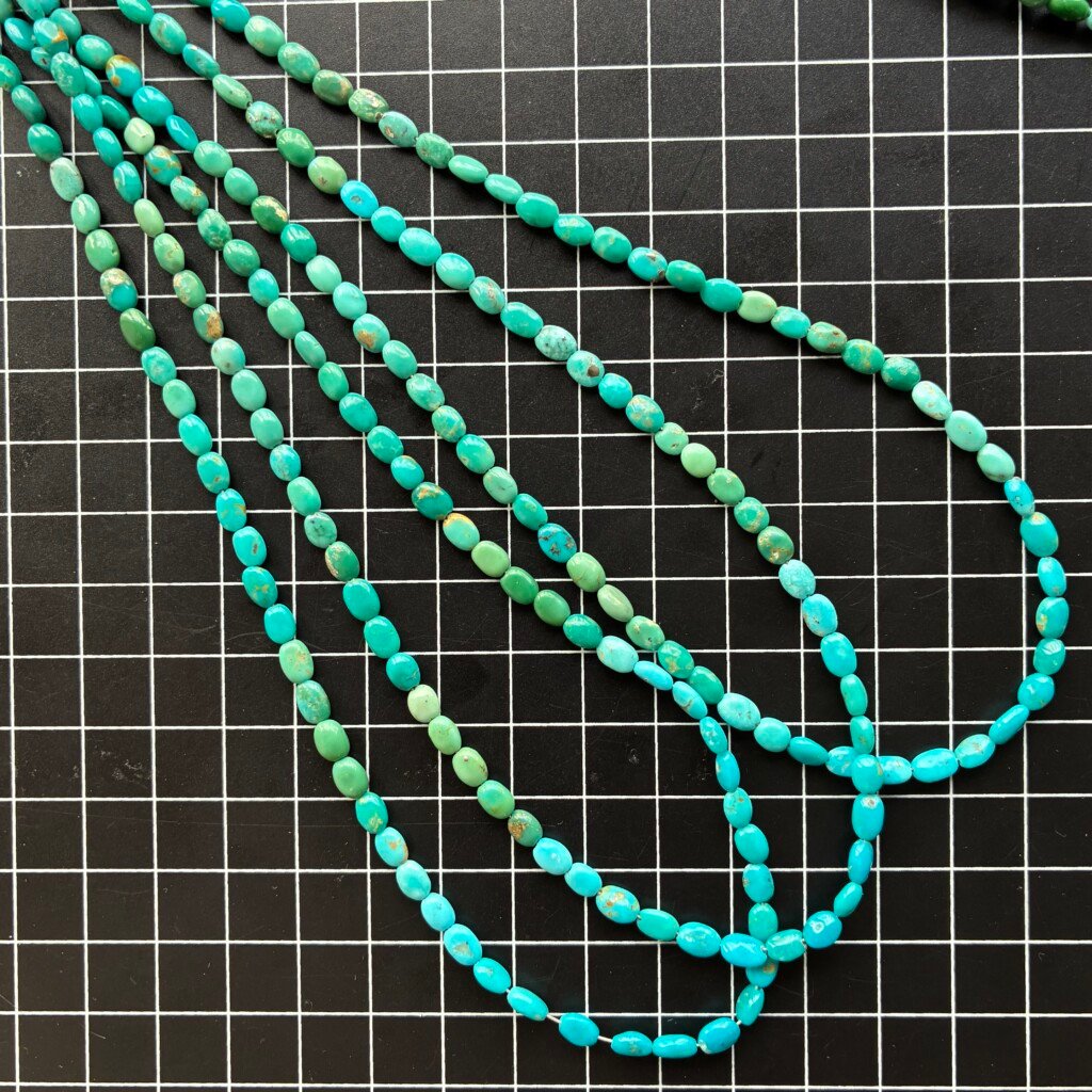Turquoise Oval 4.5-3 Mm, 42 Mm