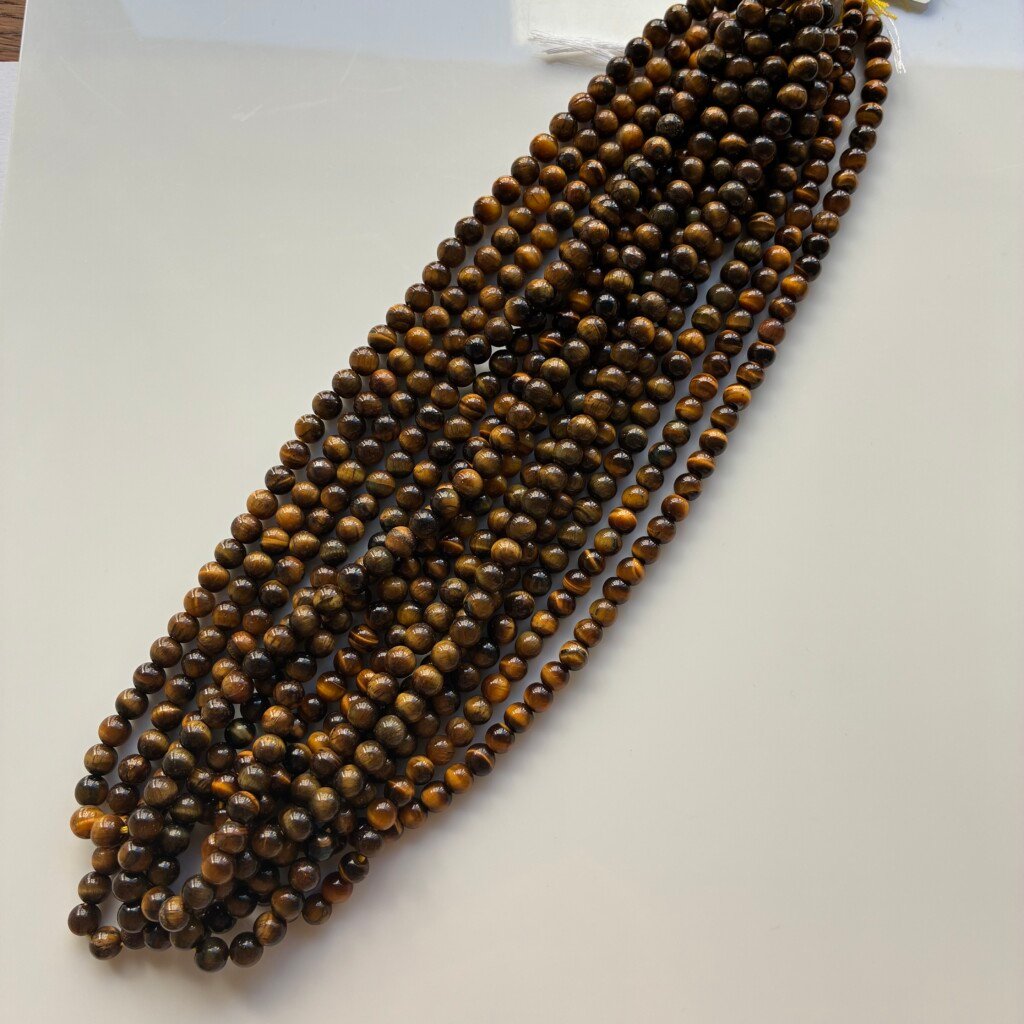 Tiger Eye, Round, 6 Mm, 48 Cm