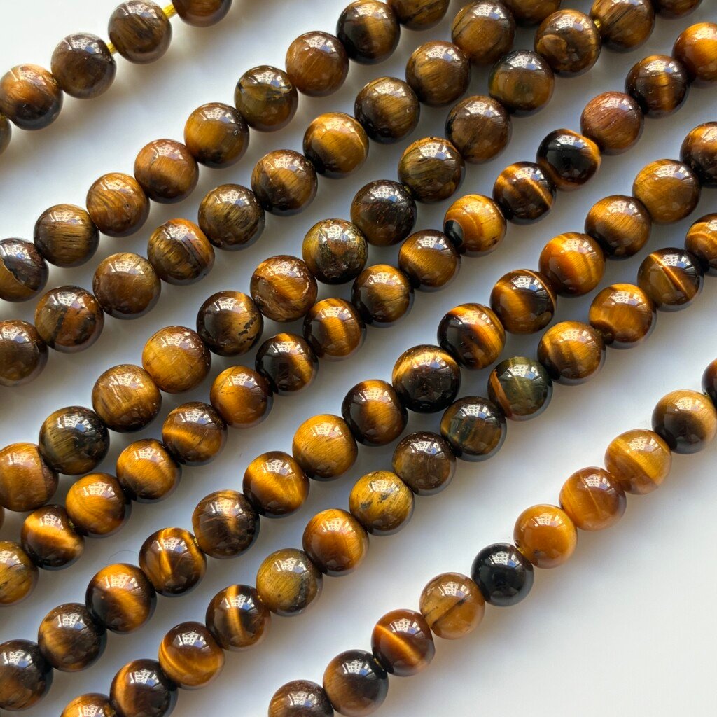 Tiger Eye, Round, 6 Mm, 48 Cm