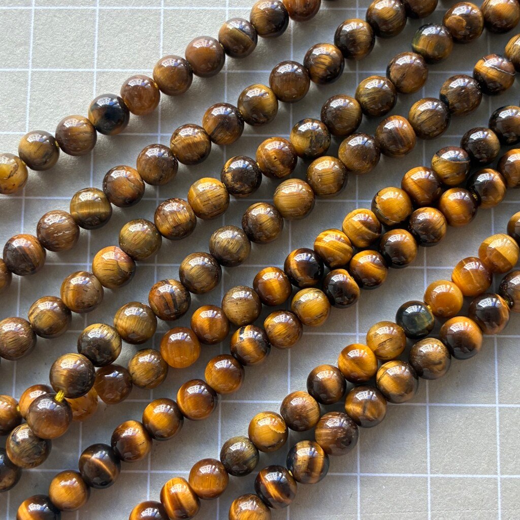 Tiger Eye, Round, 6 Mm, 48 Cm