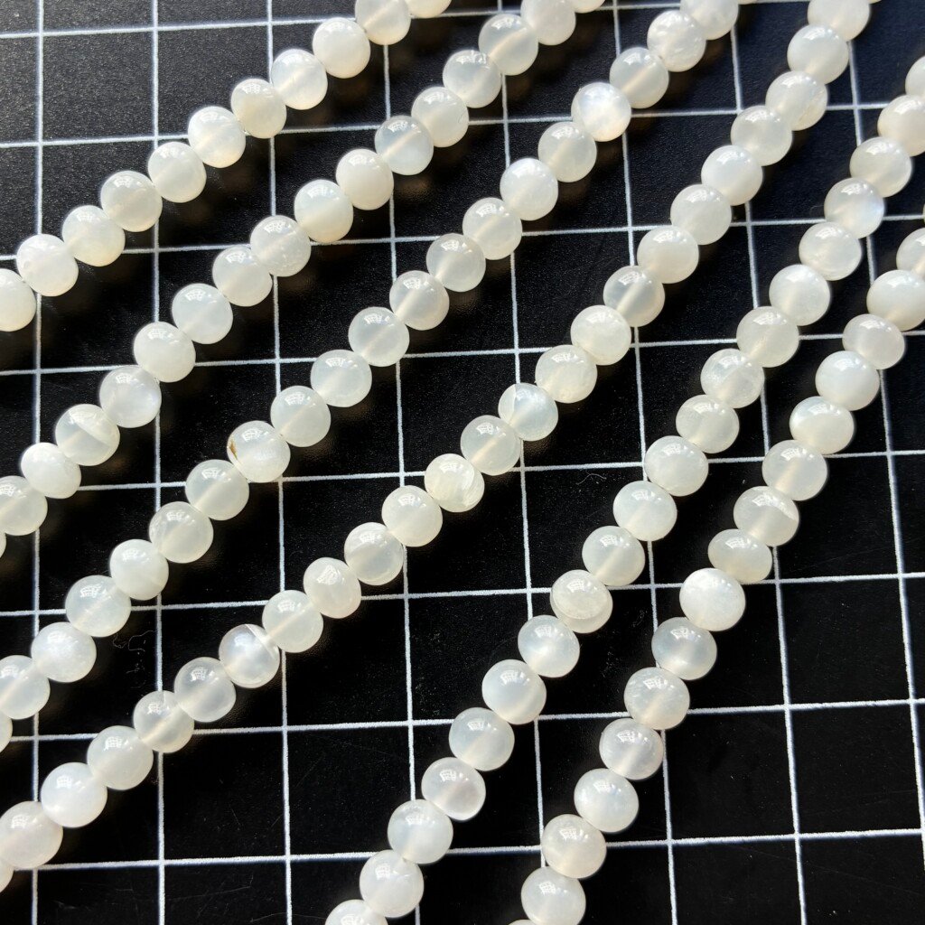 White Moonstone, Round, 44Cm, 5 Mm
