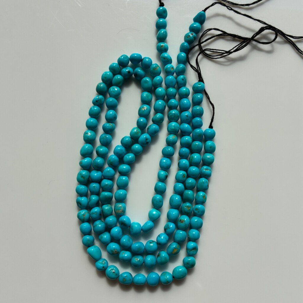 Turquoise , Arizona Smooth Small Tumble, 46cm, 5.5- 7 mm