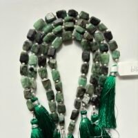 Emerald Faceted Nuggets, sakota, 18 cm, 10*8 mm, 17 beads approx