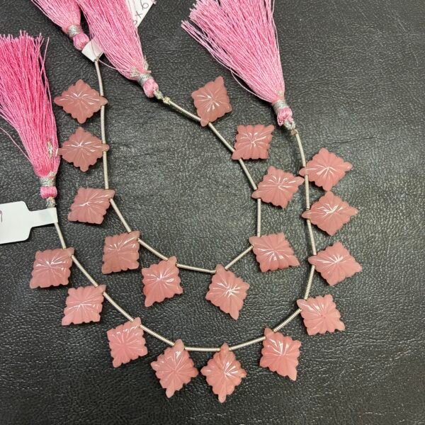 Guava Quartz, Lozenges, 10 Beads, 17*13*6 mm