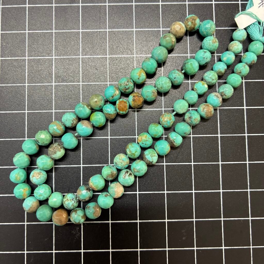 Turquoise Round Faceted, 40Cm , 5-6 mm