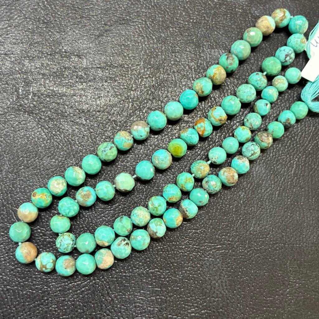 Turquoise Round Faceted, 40Cm , 5-6 mm