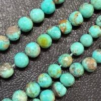 Turquoise Round Faceted, 40Cm , 5-6 mm
