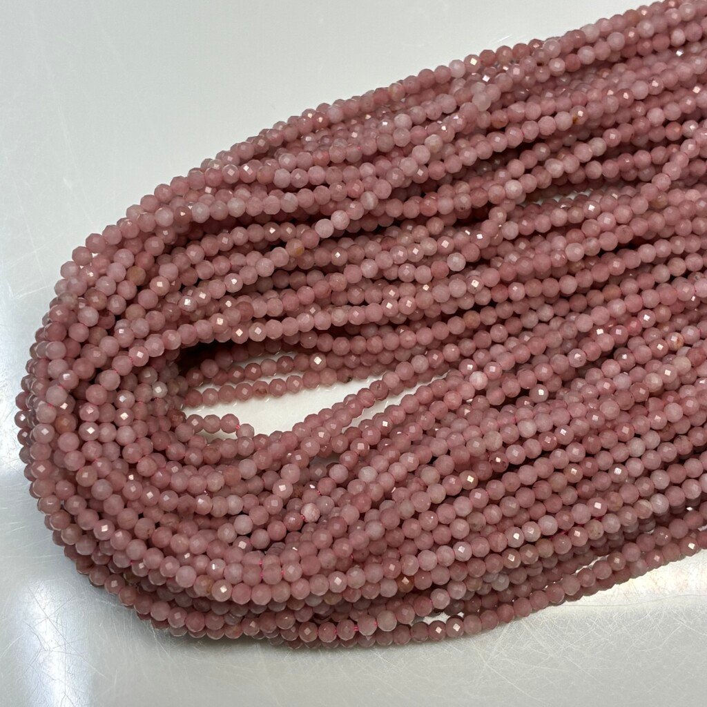 Pink Tourmaline, 2 mm, 32 Cm
