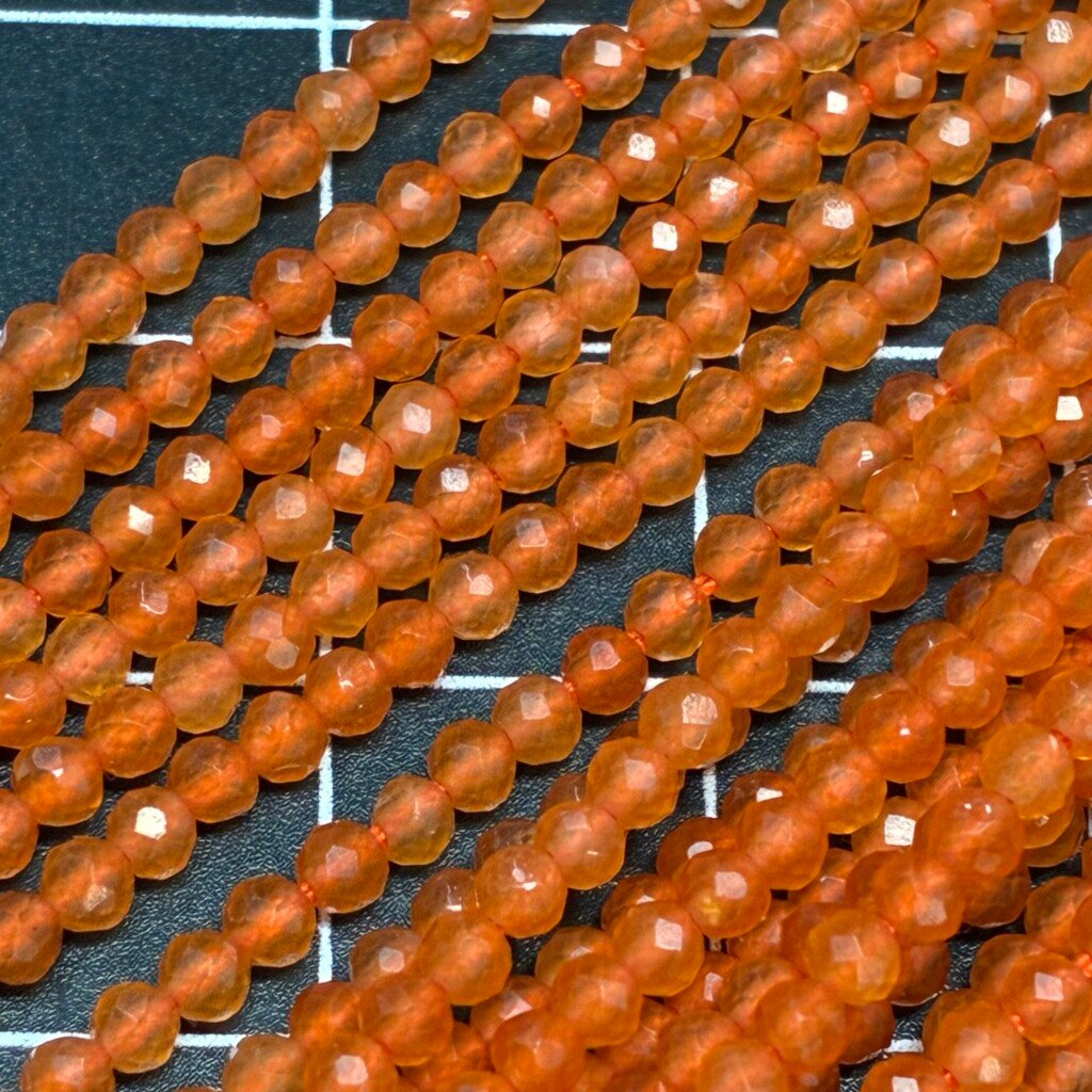Carnelian,  2mm, 32 Cm